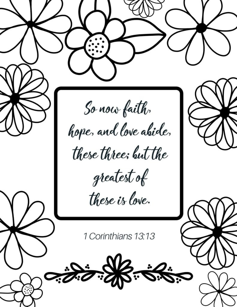 Free printable bible verse coloring pages