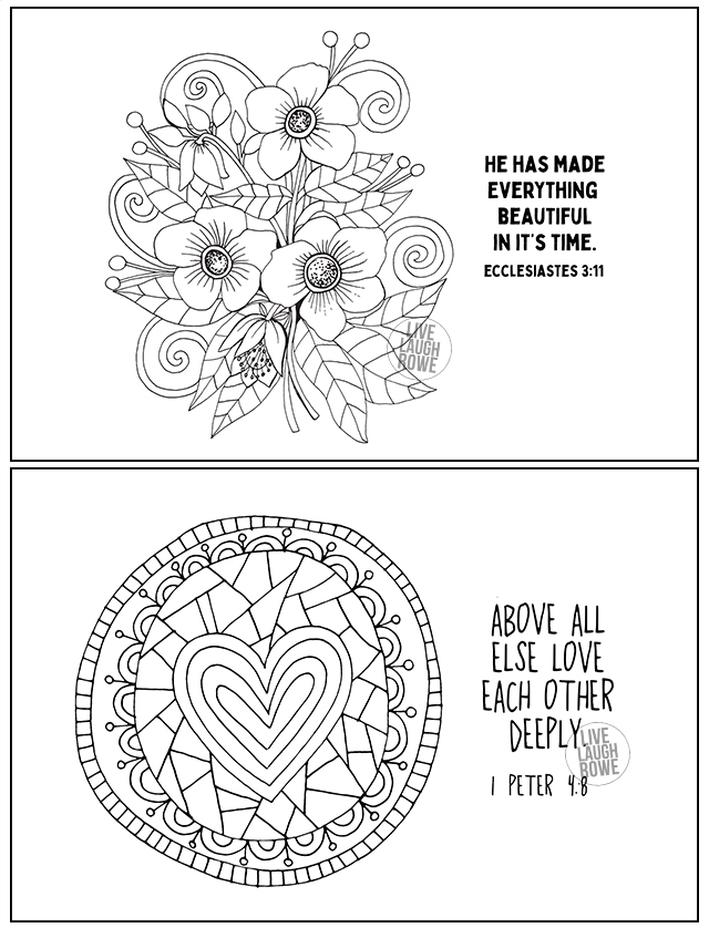 Coloring pages with scripture free printables