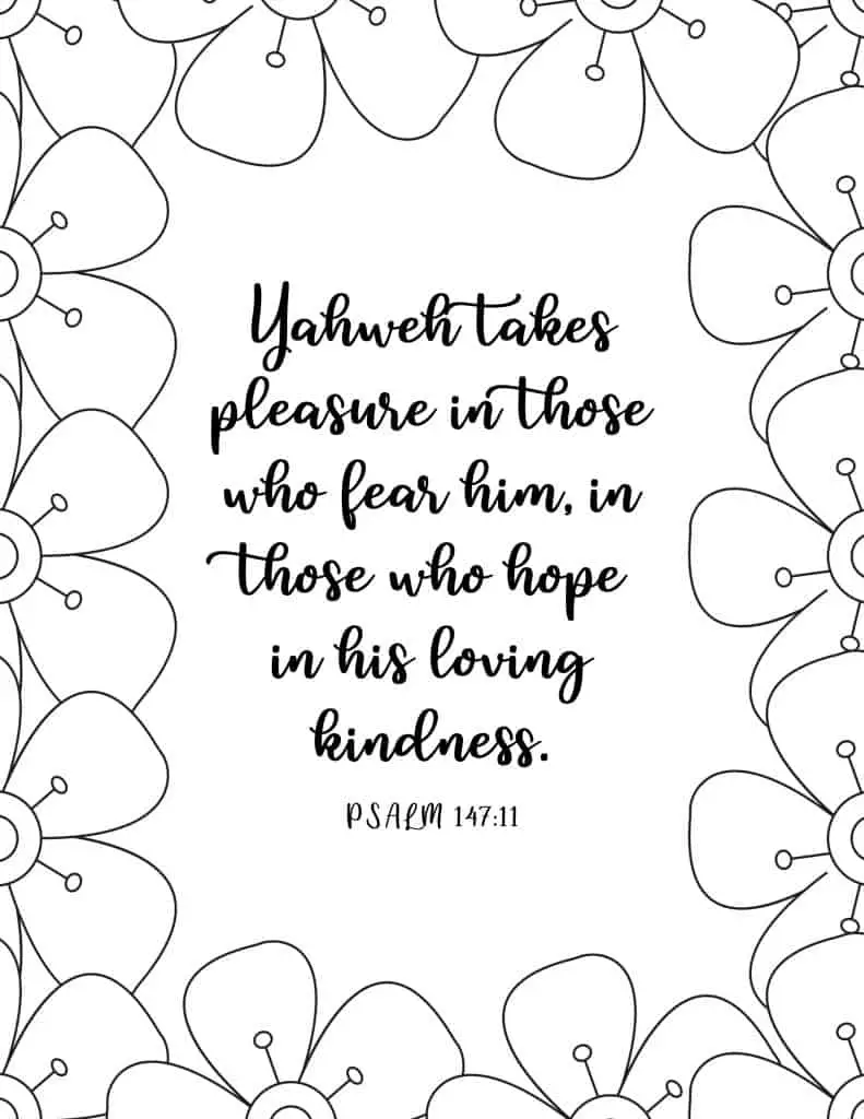 Printable bible verse coloring pages on hope