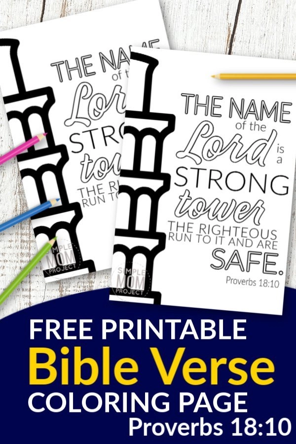 Free printable proverbs bible verse coloring page â simple mom project