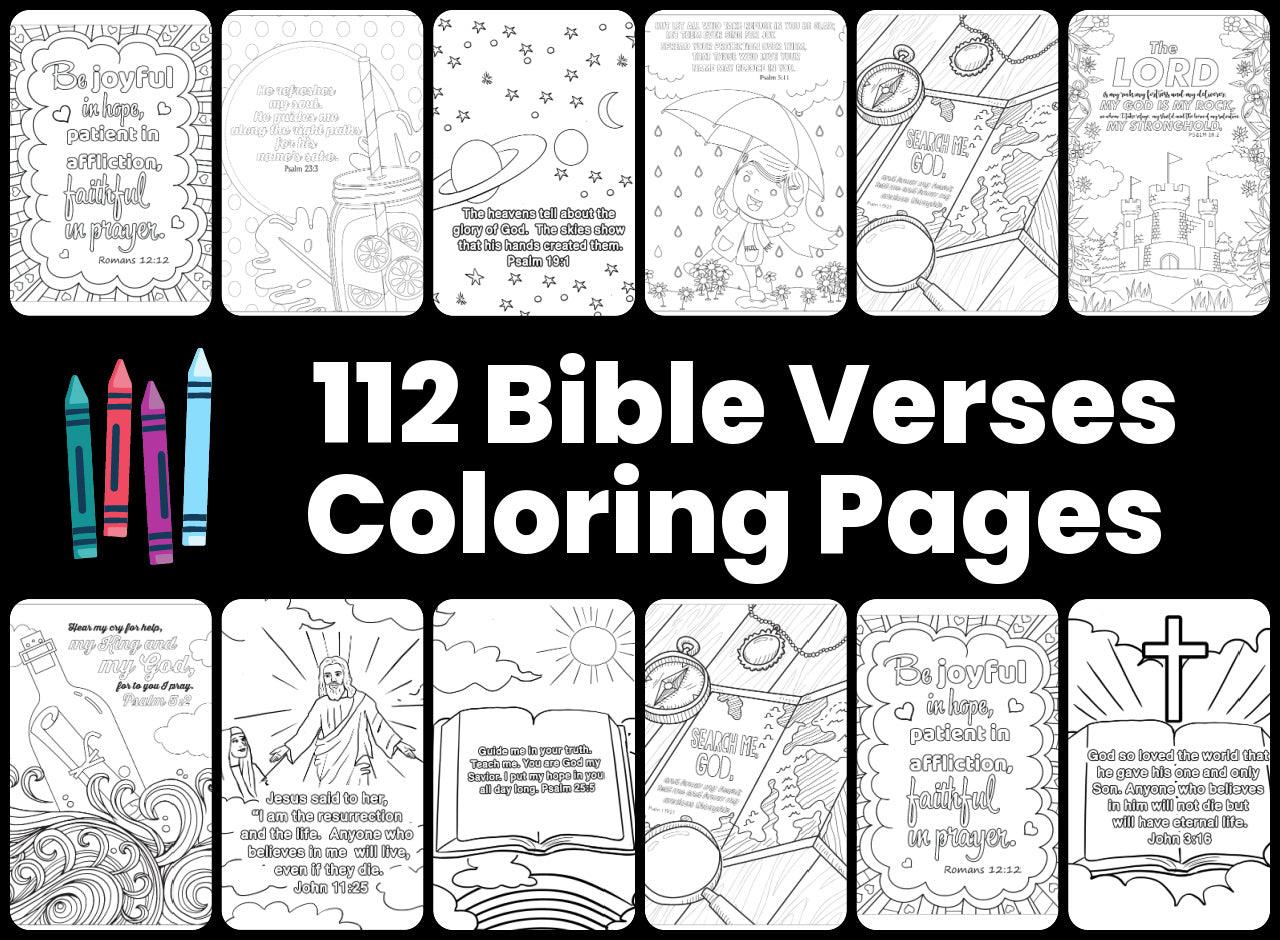 Bible verses coloring pages for kids