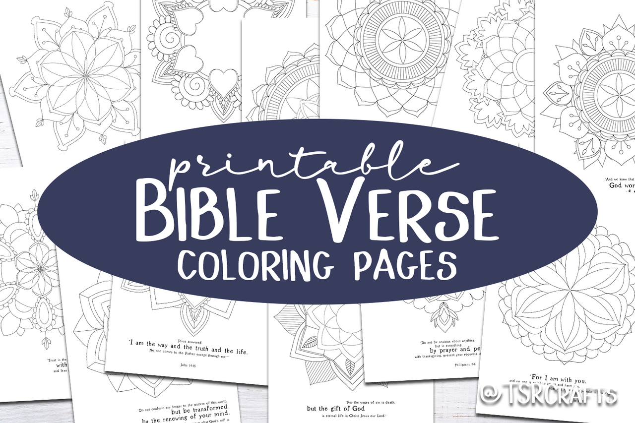 Bible verse coloring pages printable bundle