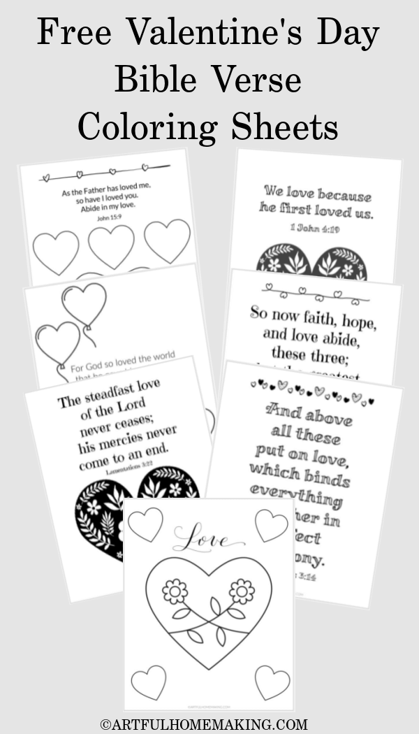 Valentines day coloring pages with bible verses