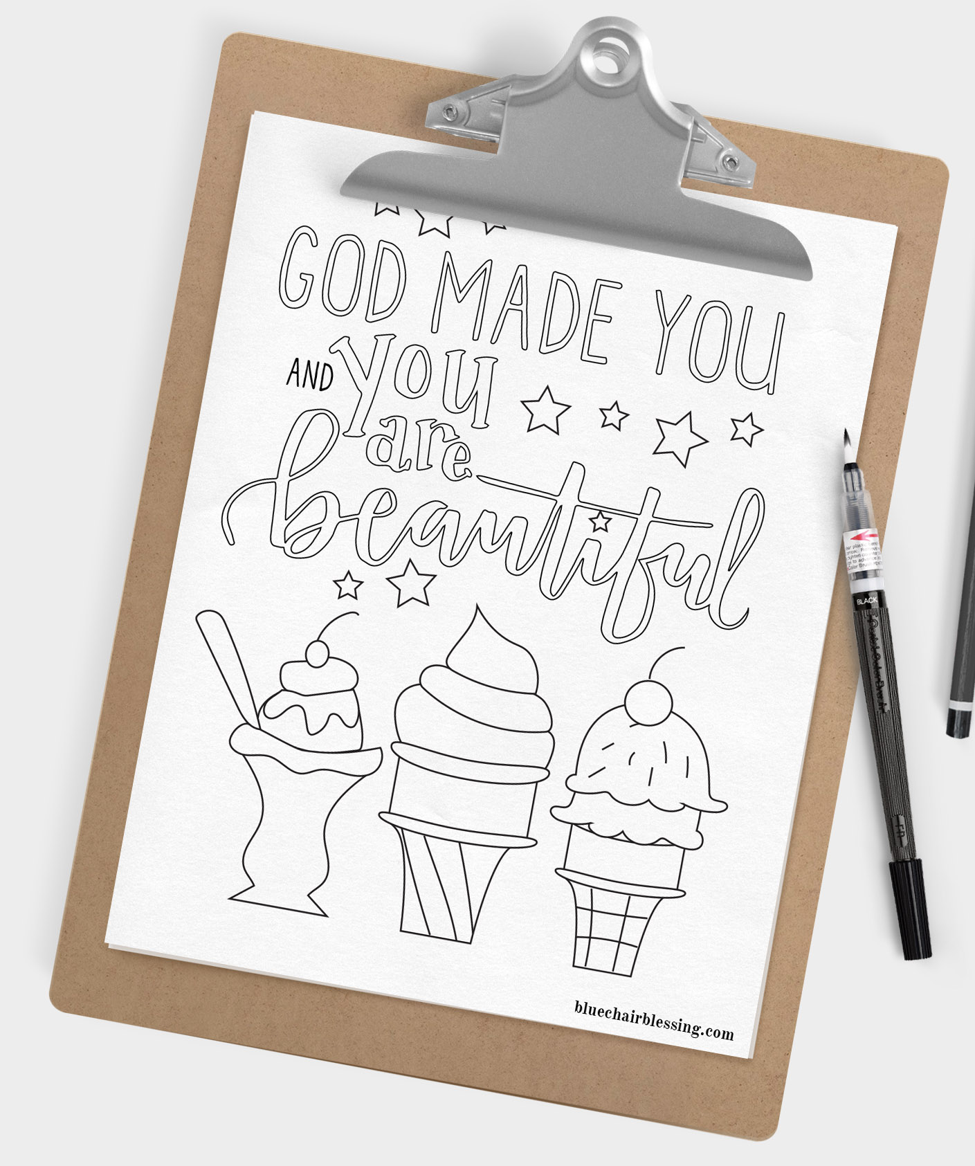 Christian kids printable coloring book with scripture