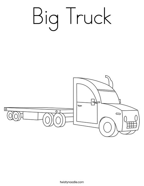 Big truck coloring page