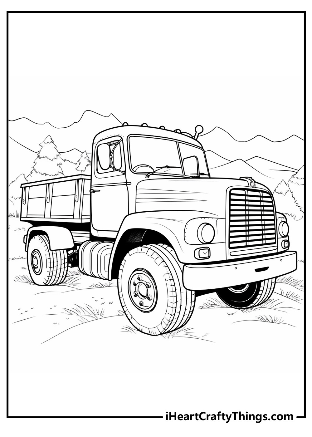 Truck coloring pages free printables