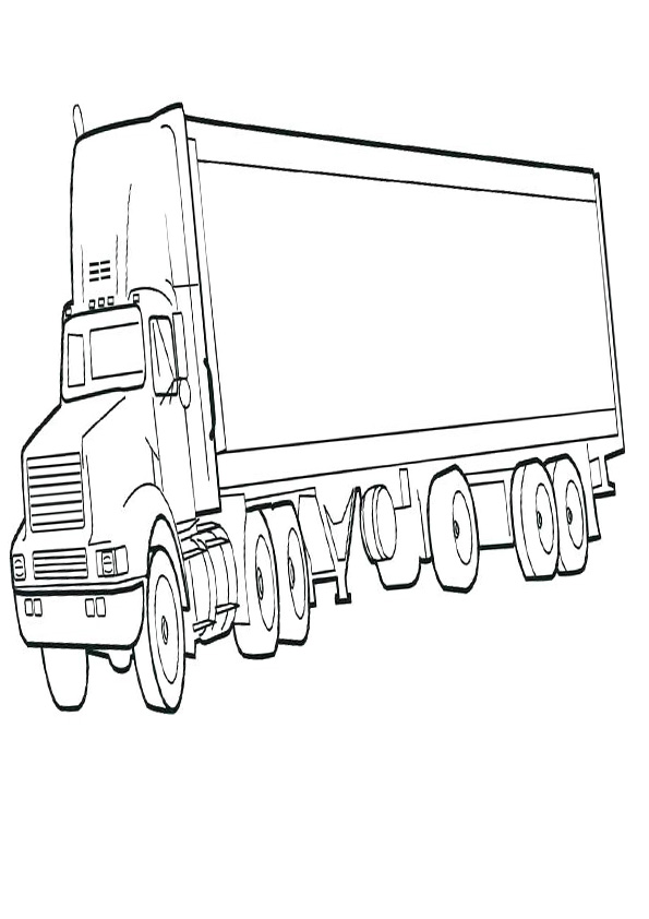 Coloring pages big dumping truck coloring page