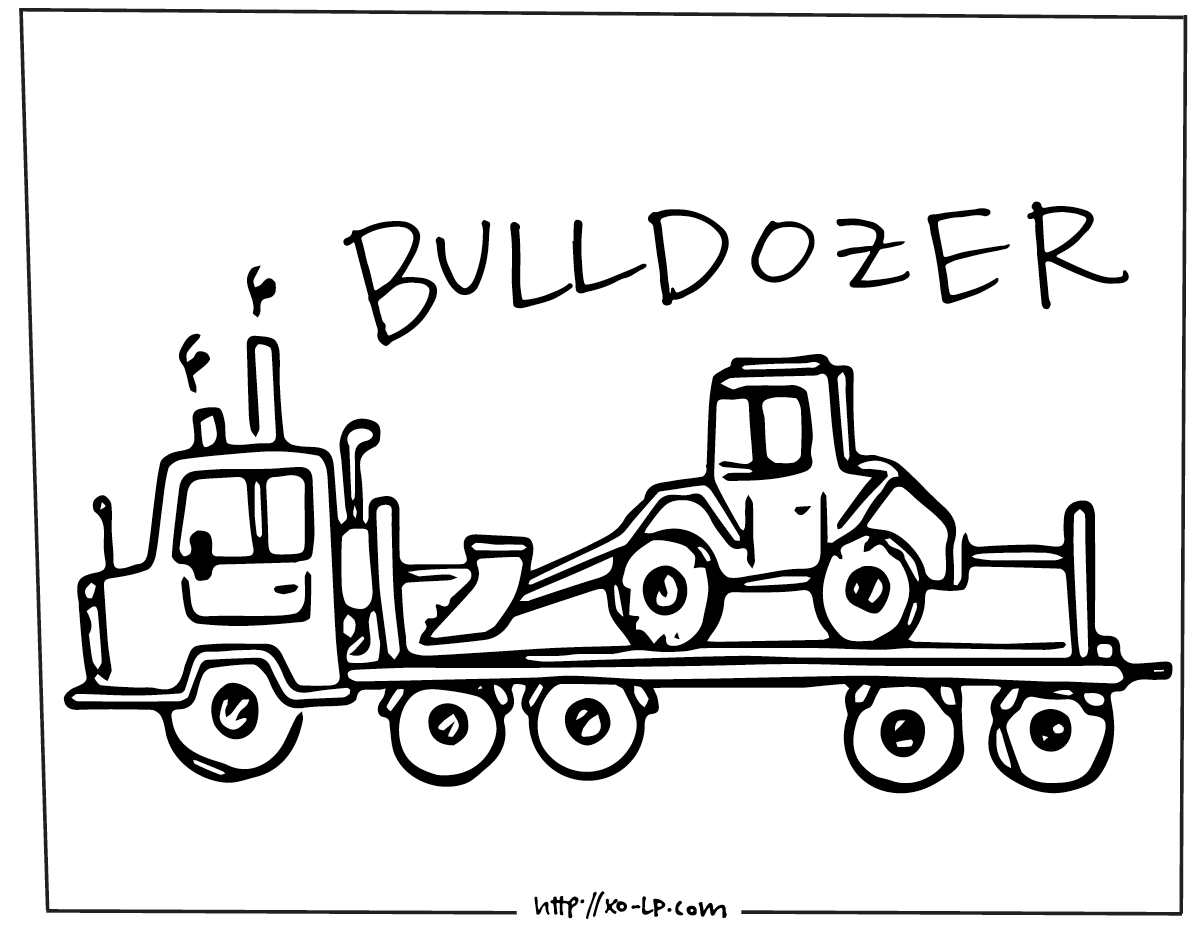 Printable big truck coloring book â xo