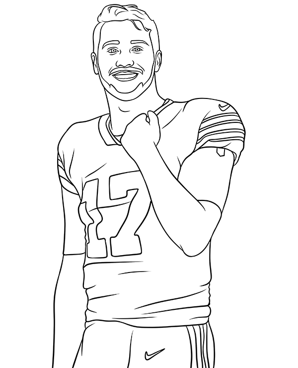 Nfl coloring page josh allen