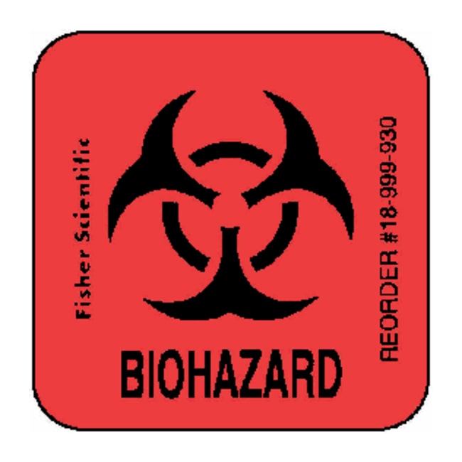 Fisherbrand small square biohazard labels size x in x fisher scientific