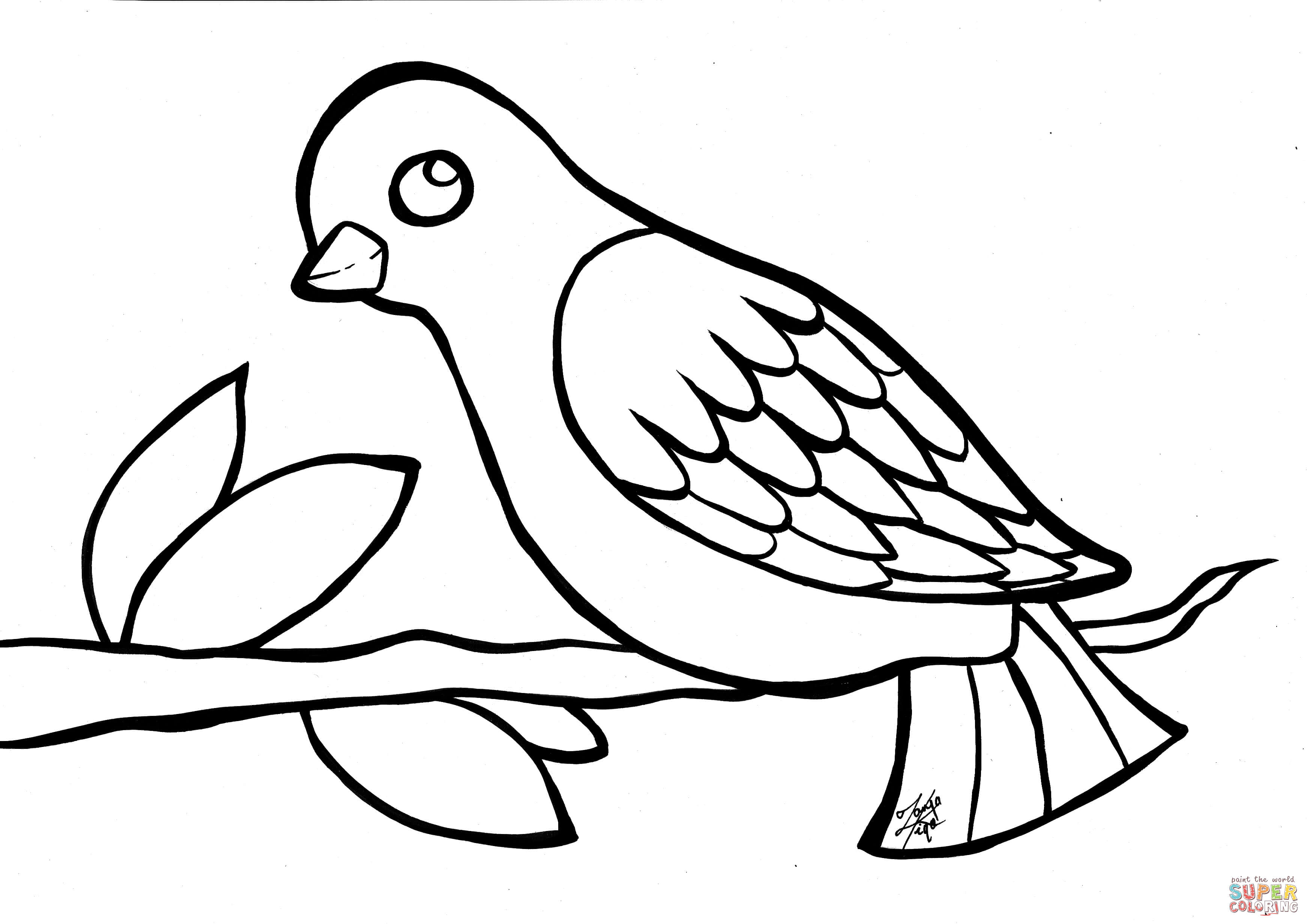 Bird coloring page free printable coloring pages