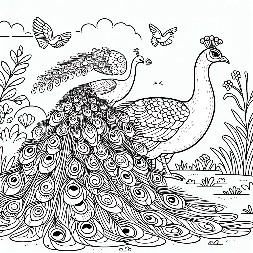 Bird coloring pages for children