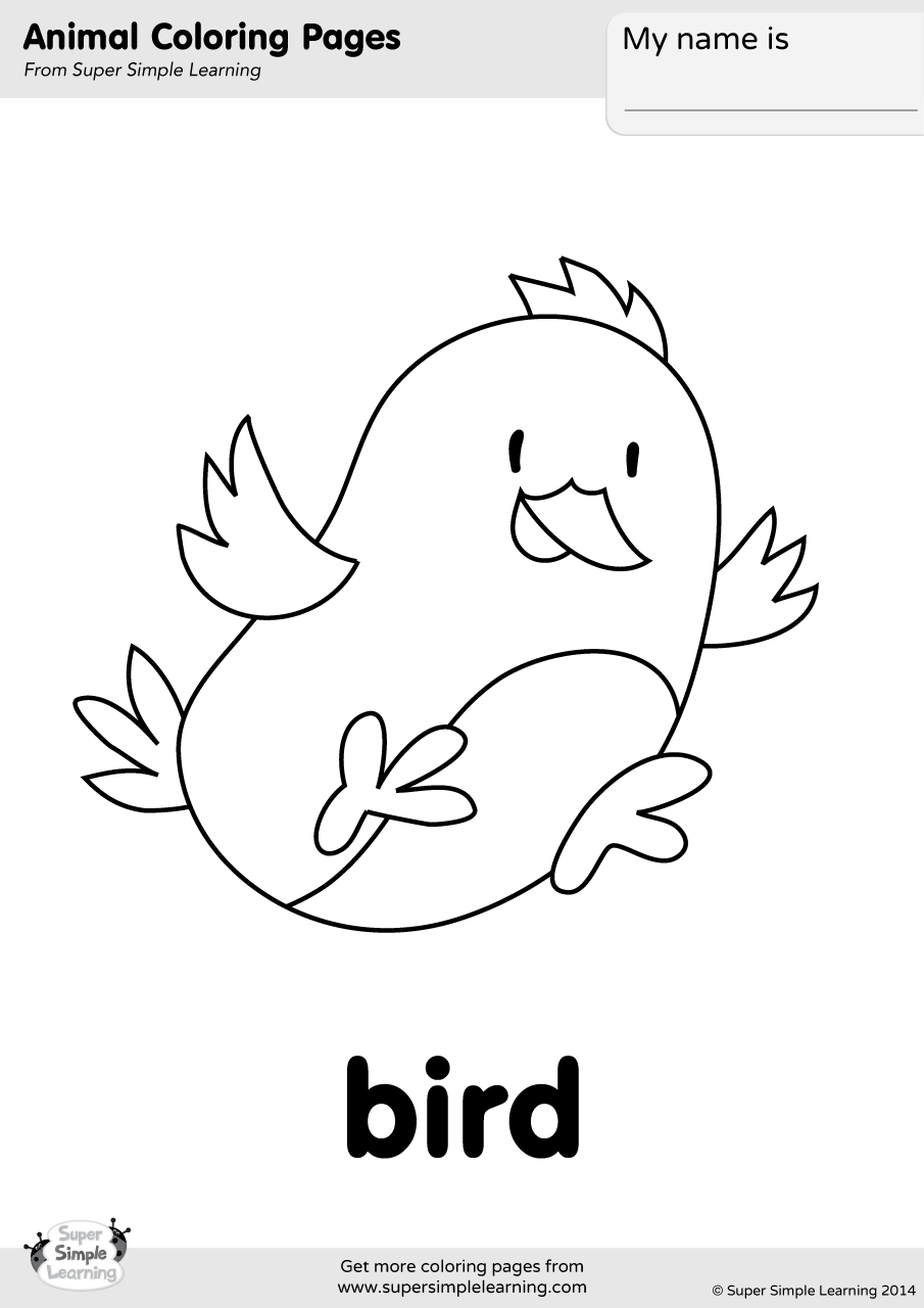 Bird coloring page