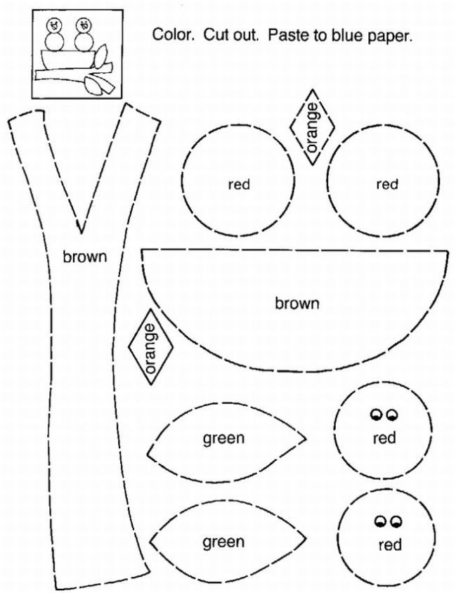 Color cut and paste bird nest for kids its a color cut and paste bird nest coloring page act preschool crafts bird nest craft bird crafts