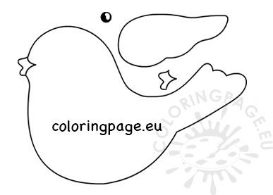 Bird template spring paper craft template coloring page