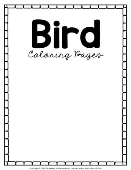 Free printable bird coloring pages