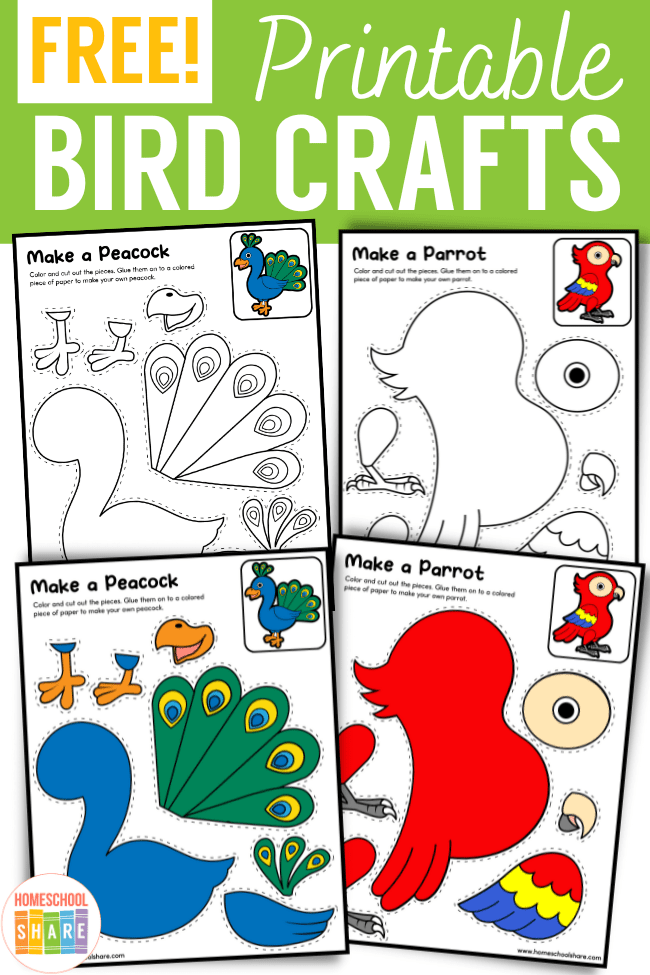 Printable bird crafts