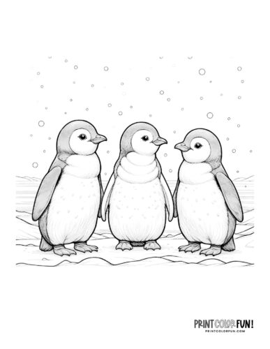 Penguin clipart coloring pages create a flurry of wintertime fun with crafts activities at