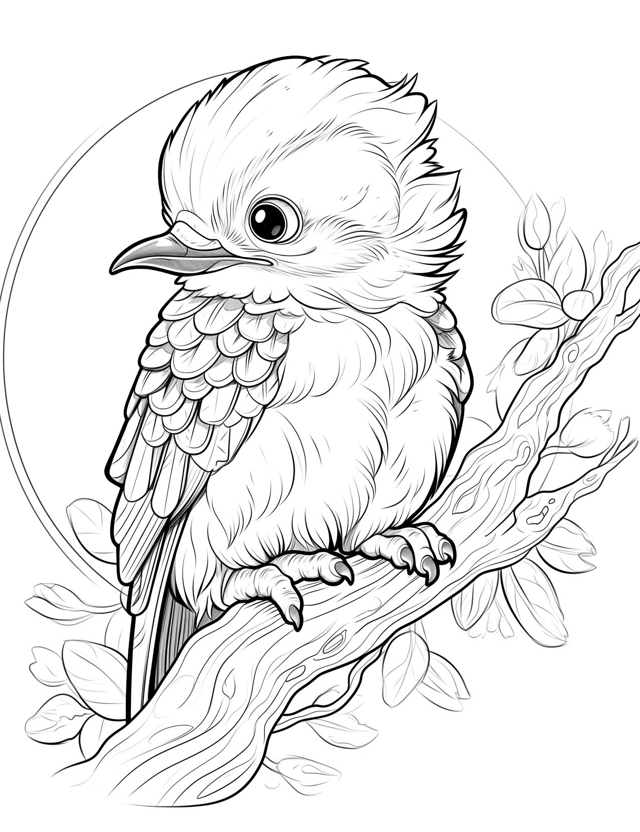 Bird coloring pages for kids and adults