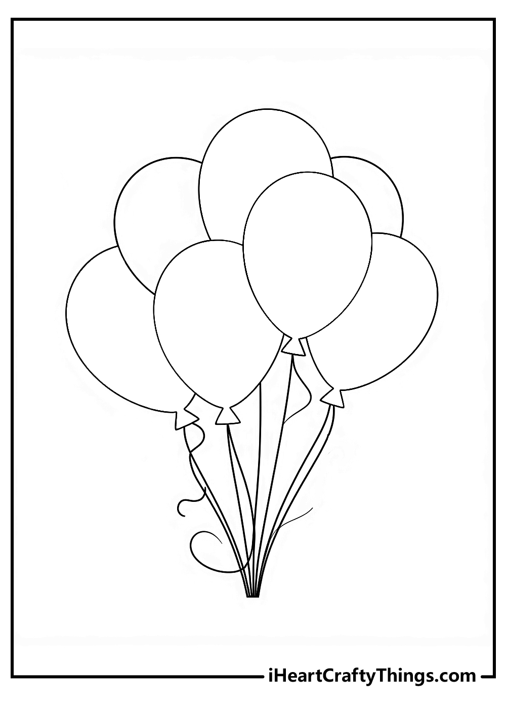 Balloons coloring pages free printables