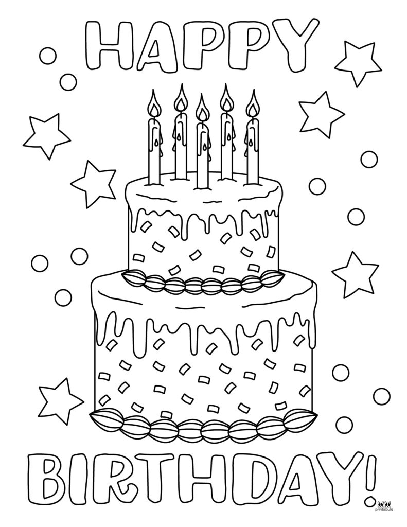 Cake coloring pages