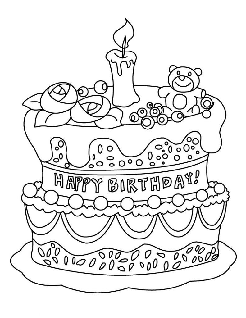 Free printable birthday cake coloring pages for kids kinderfarben ausmalbilder geburtstag malvorlagen