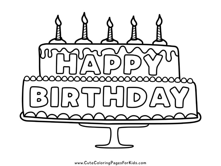 Free printable birthday coloring pages