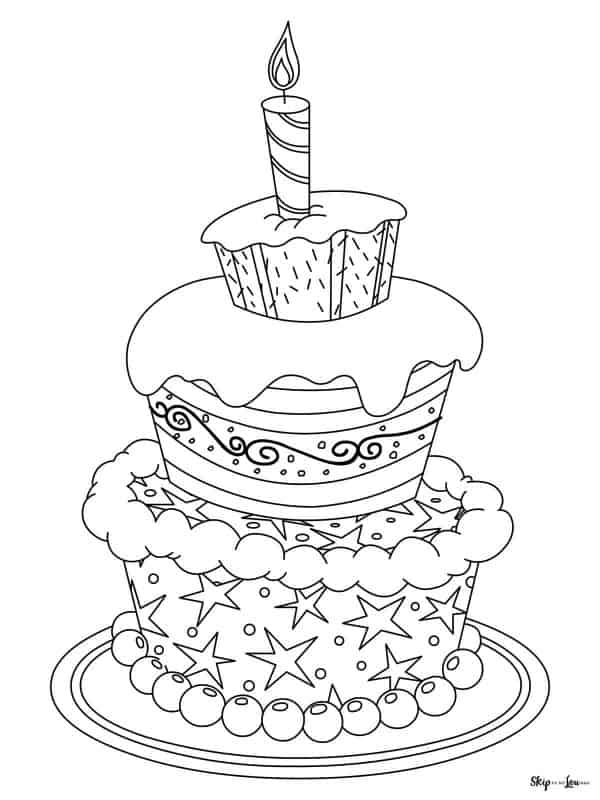 Happy birthday coloring pages skip to my lou