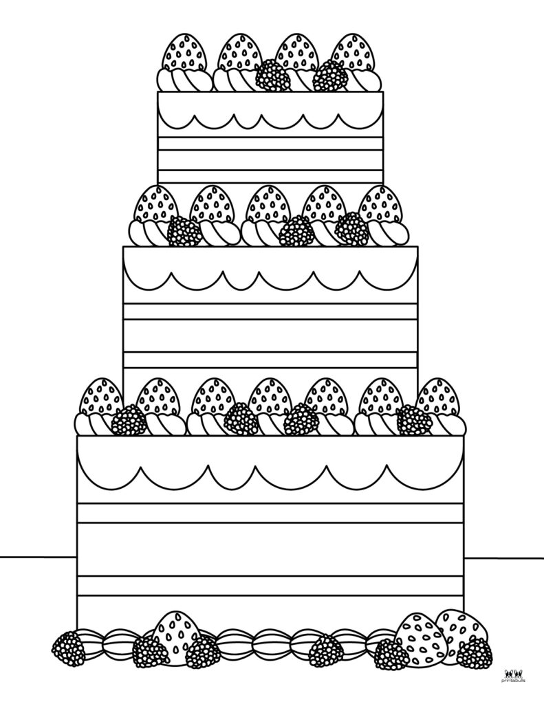 Cake coloring pages