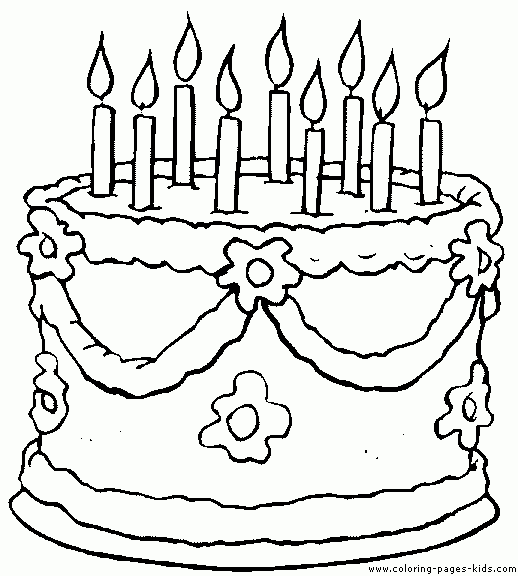 Birthday color page free printable coloring sheets for kids