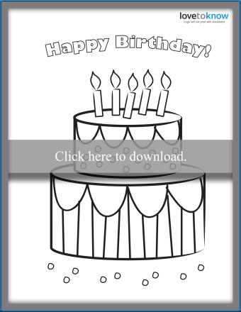 Free printable birthday cards to color