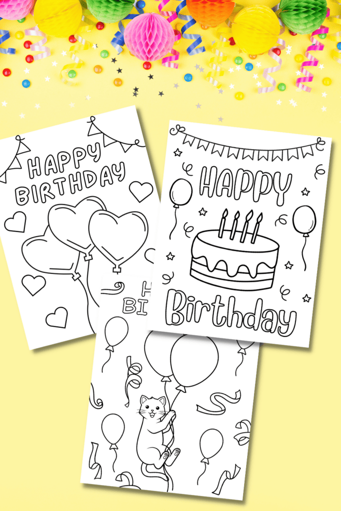 Free printable happy birthday coloring pages for kids