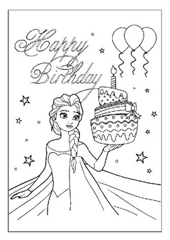 Unleash your creativity with our printable birthday card coloring pages p