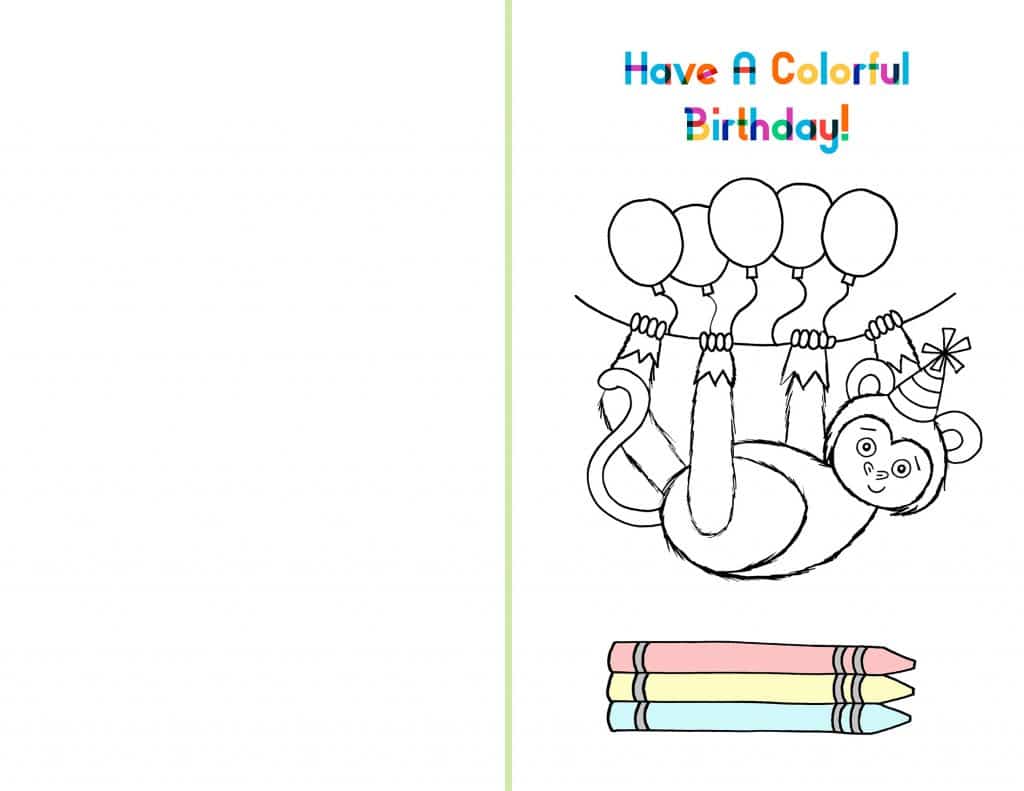 Free printable birthday cards for preschool â the hollydog blog