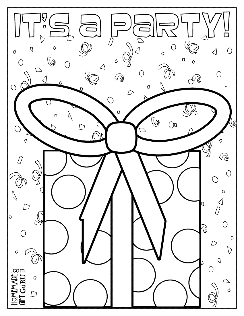 Birthday coloring page