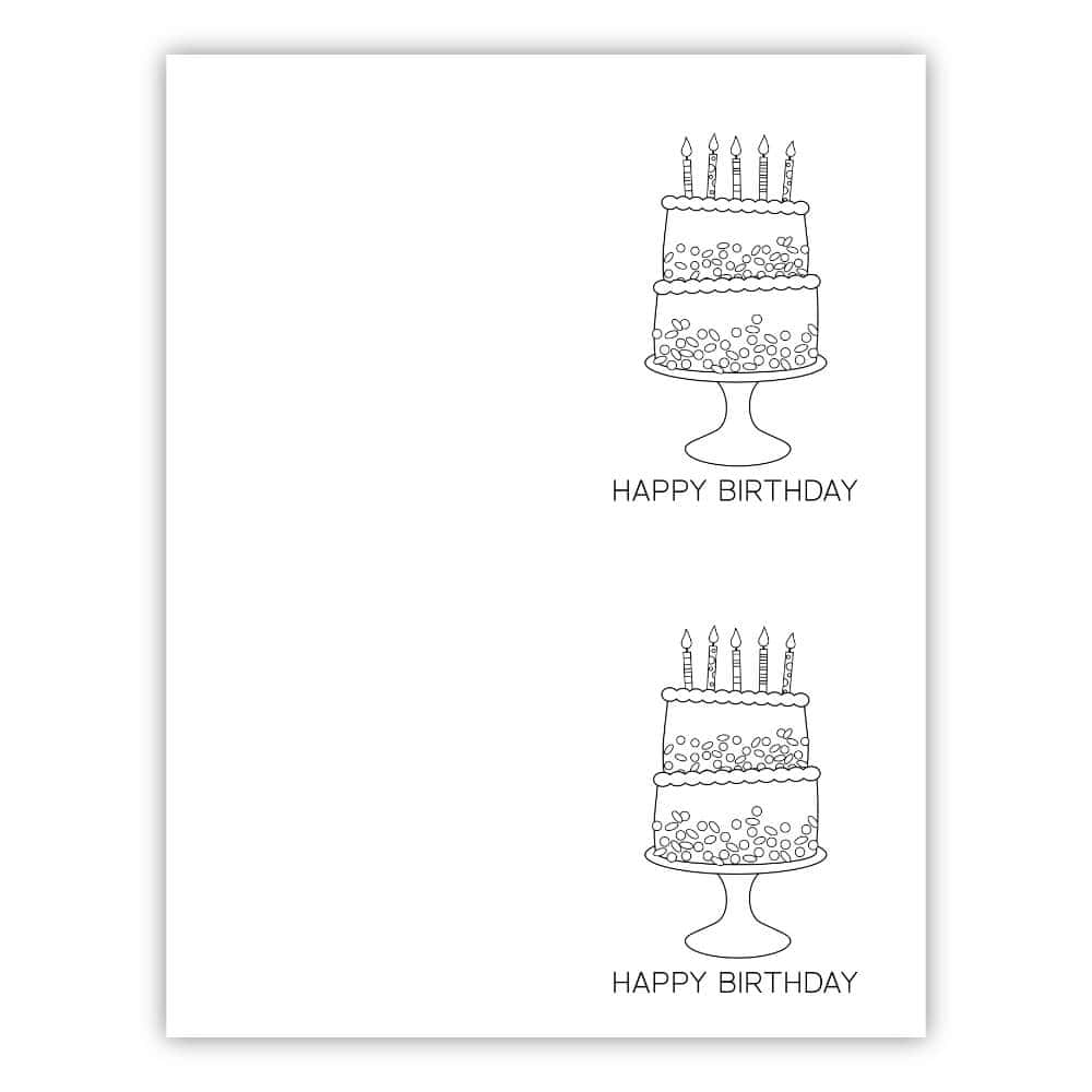 Happy birthday coloring cards