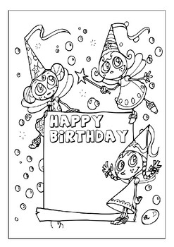 Unleash your creativity with our printable birthday card coloring pages p