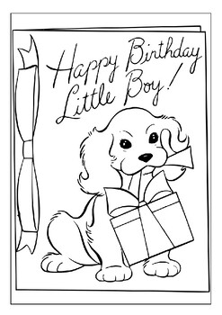 A large collection of printable birthday cards coloring for kids pdf