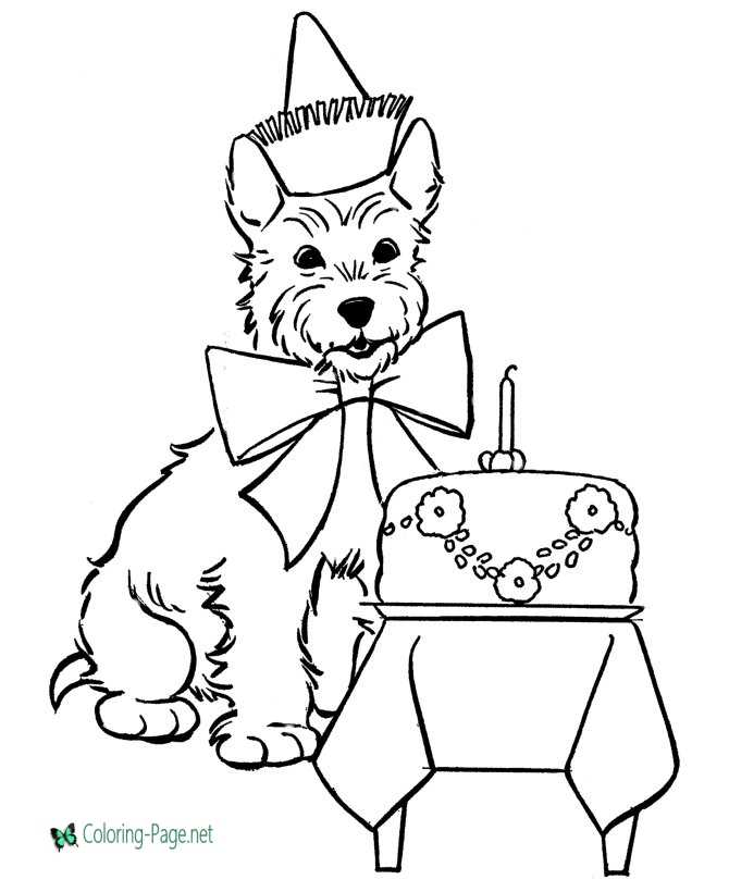 Birthday coloring pages