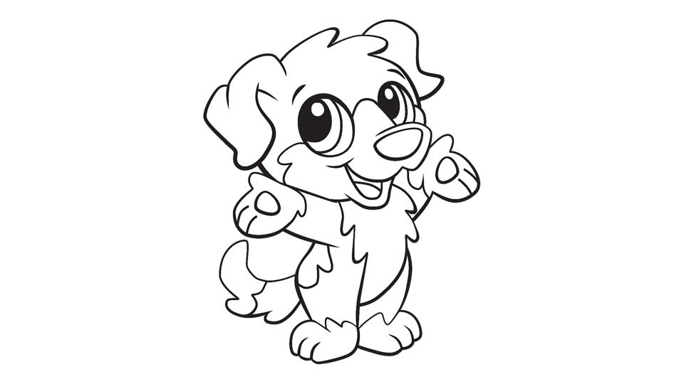 Baby dog coloring printable