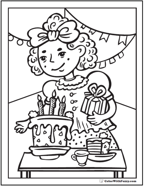Birthday coloring pages â printable and digital coloring pages
