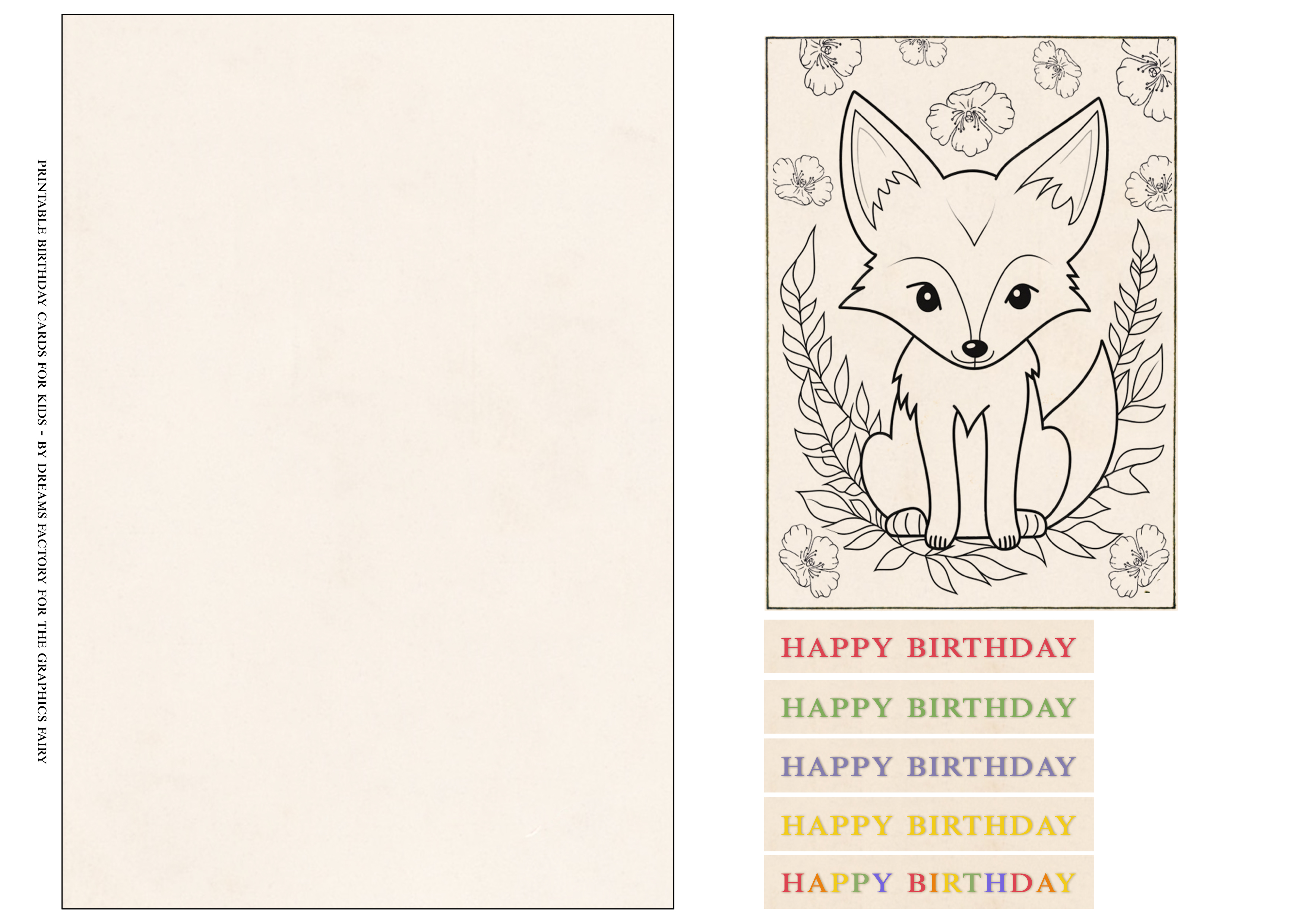 Printable birthday cards for kids