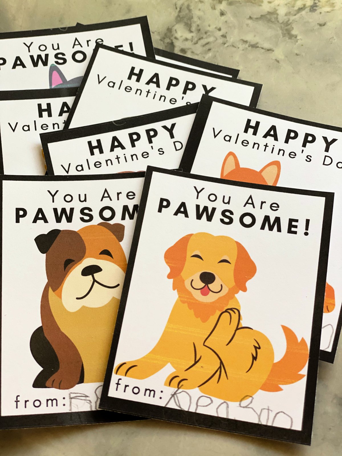 Doggie valentine cards