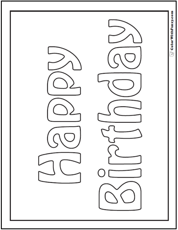 Birthday coloring pages â printable and digital coloring pages
