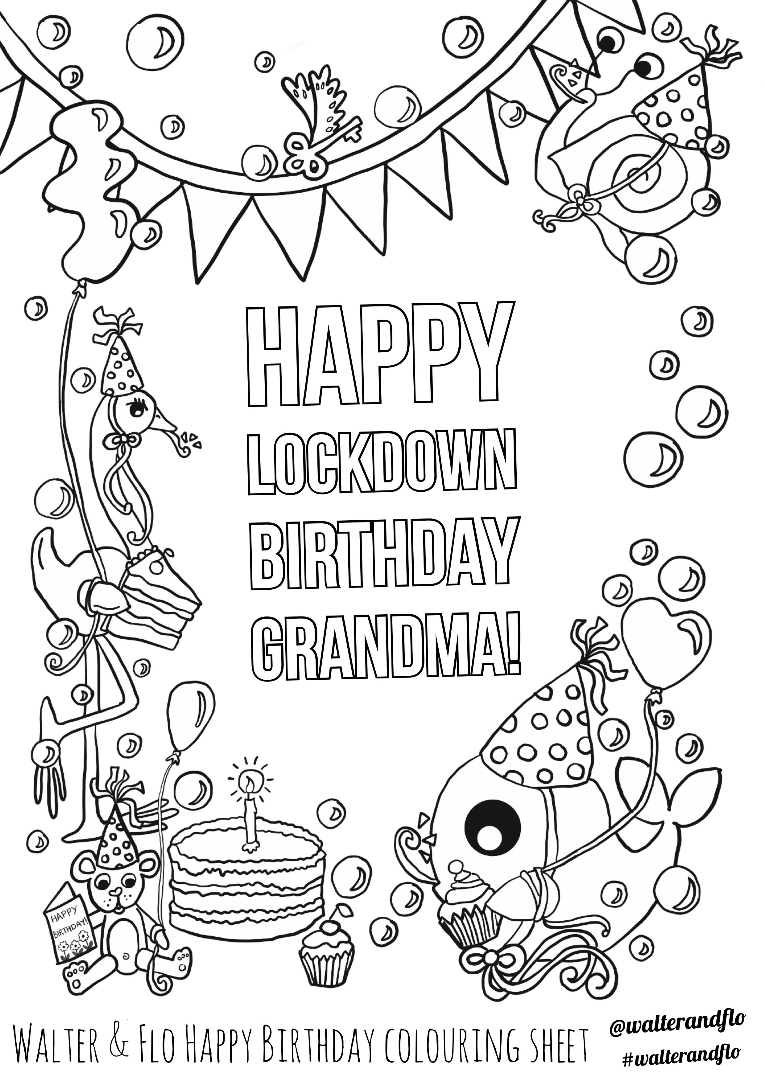 Happy lockdown birthday grandma happy birthday coloring pages birthday coloring pages happy birthday printable