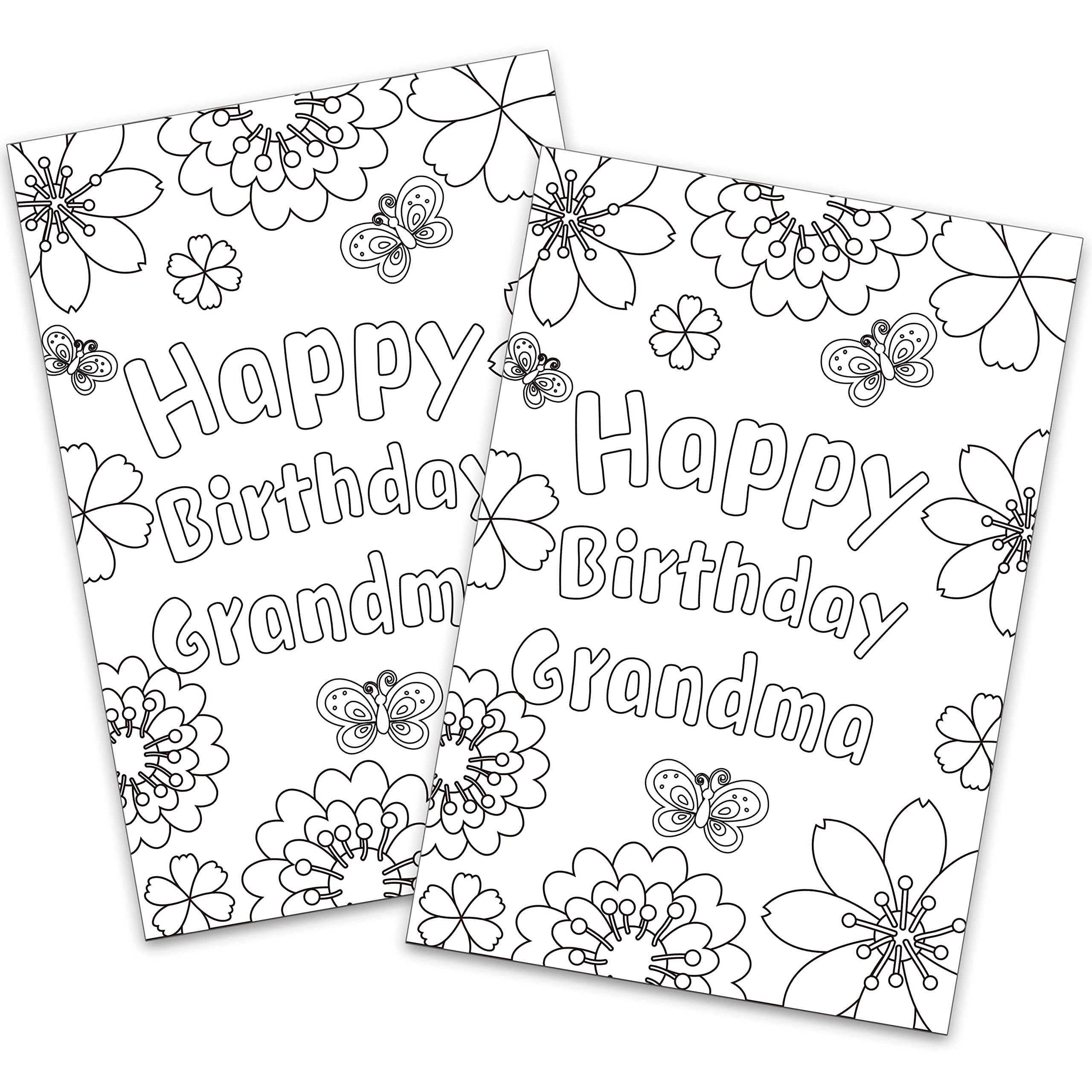 Kids loring thank you cards fill in the blank thank you cards for grandma gigi birthday cards with envelopes â gxk stationery office supplies