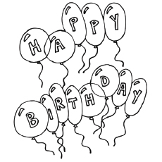 Happy birthday coloring pages