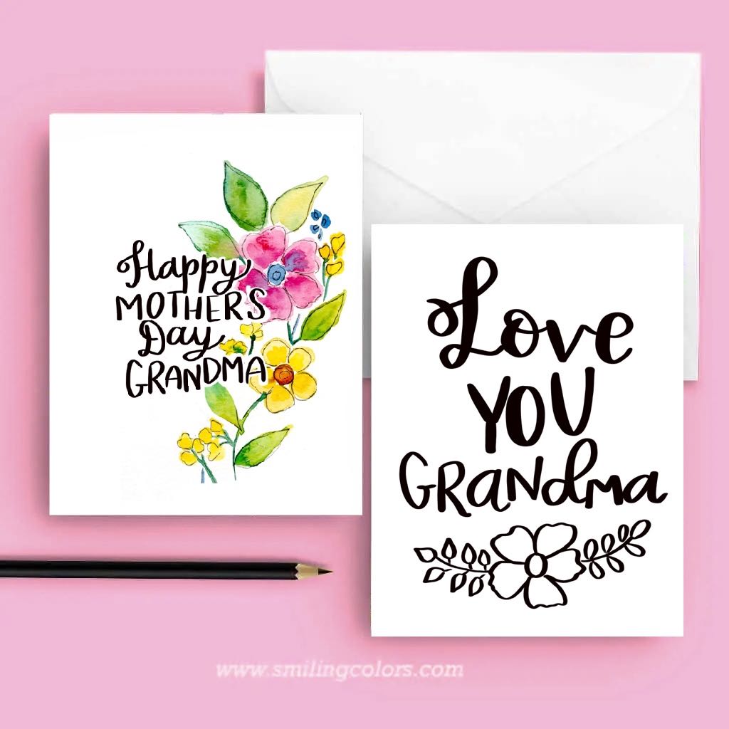 Printable mothers day card to grandma