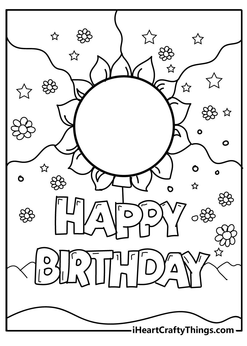 Happy birthday coloring pages free printables