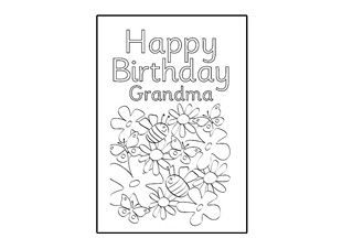 Really ol site with printable cards that kids can lor and give to friends and relativeâ grandma birthday card happy birthday grandma loring birthday cards